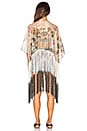 view 3 of 3 Ibiza Metallic Lace Fringe Kaftan in Black & Gold Multi