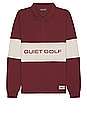 view 1 of 5 Qg Sport Long Sleeve Polo in Burgundy