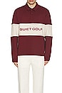 view 5 of 5 Qg Sport Long Sleeve Polo in Burgundy