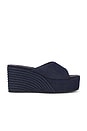 view 1 of 5 Denim Scoop Sandal in Dark Denim