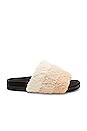 view 1 of 4 Fuzzy Puff Slide in Cream