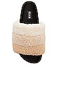 view 4 of 4 Fuzzy Puff Slide in Cream