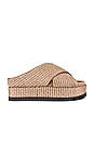 view 1 of 5 Cross Stack Raffia Sandal in Natural