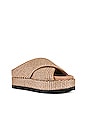 view 2 of 5 Cross Stack Raffia Sandal in Natural