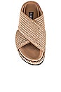 view 4 of 5 Cross Stack Raffia Sandal in Natural