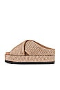 view 5 of 5 Cross Stack Raffia Sandal in Natural