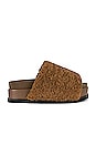 view 1 of 5 Fuzzy Platform Sandal in Cognac