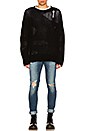 view 4 of 5 Ripped Oversized Cashmere Sweater in Black