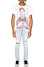 view 4 of 4 Elvis Mugshot Boy T in White
