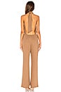 view 3 of 4 Metallic Rib Charlie Sweater Jumpsuit in Caramel & Gold