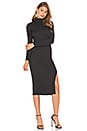 view 1 of 3 Turtleneck Dress in Charcoal Sweater Rib
