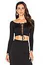 view 1 of 4 Lace Up Cunningham Top in Black