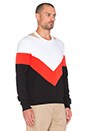 view 2 of 3 SWEAT AVEC EMPIÈCEMENT CHEVRONS in White