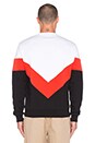 view 3 of 3 SWEAT AVEC EMPIÈCEMENT CHEVRONS in White