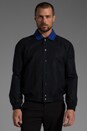 view 2 of 7 Bomber Jacket w/ Detachable Collar in Navy
