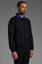 view 3 of 7 Bomber Jacket w/ Detachable Collar in Navy
