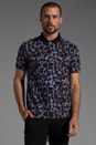 view 1 of 5 Fred Perry Panther Print Shirt Polo in Black