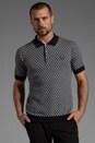 view 1 of 5 Knitted Jacquard Fred Perry Shirt Polo in Navy