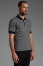 view 2 of 5 Knitted Jacquard Fred Perry Shirt Polo in Navy