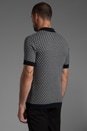 view 3 of 5 Knitted Jacquard Fred Perry Shirt Polo in Navy