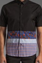 view 4 of 5 Short Sleeve Shirt w/ Contrast Panels in Black