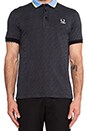 view 5 of 6 Jacquard Square Fred Perry Shirt in Black