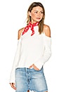 view 1 of 4 Dana Cold Shoulder Sweater in Blanc