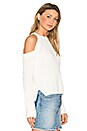 view 2 of 4 Dana Cold Shoulder Sweater in Blanc