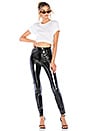 view 4 of 4 High Rise Vinyl Skinny in Shiny Black