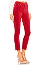 view 2 of 4 High Rise Velvet Skinny in Chili Pepper