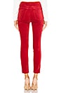 view 3 of 4 High Rise Velvet Skinny in Chili Pepper