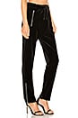 view 2 of 4 Velvet Zip Track Pant in Black