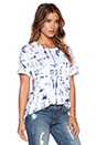 view 2 of 3 Printed Tomboy Tee in Indigo Paint