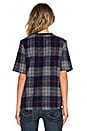 view 3 of 4 Austin Top in Charcoal Plaid