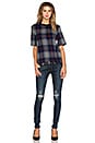 view 4 of 4 Austin Top in Charcoal Plaid