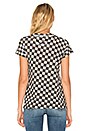 view 3 of 4 Gingham Slim Tee in Black & White
