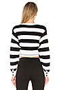 view 3 of 4 Sharon Stripe Top in Black & White