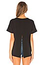 view 3 of 4 Kat Split Back Tee in Black