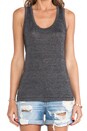 view 4 of 4 The Classic Beater Tank in Charcoal