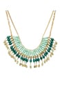 view 2 of 3 Bead Drop Necklace in Aqua