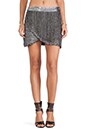 view 1 of 3 Embellished Cross Over Mini Skirt in Black