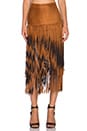 view 1 of 3 Desert Fringe Skirt in Chestnut