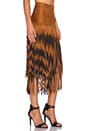 view 2 of 3 Desert Fringe Skirt in Chestnut