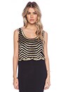 view 1 of 3 Embellished Tank in Black & Gold