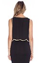 view 3 of 3 Embellished Tank in Black & Gold