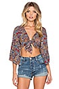view 1 of 3 Desert Flower Wrap Top in Multi