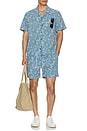 view 5 of 5 Logan Shorts in Multi Blue Sunflower