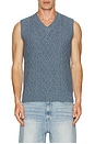 view 3 of 4 Lee Knit Vest in Azure Marl