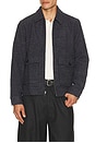 view 1 of 5 Tillman Jacket in Navy Static Plaid