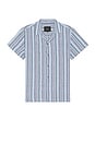 view 1 of 4 Amalfi Shirt in Powder Cobalt Stripe